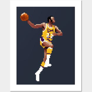 Elgin Baylor Pixel Layup Posters and Art